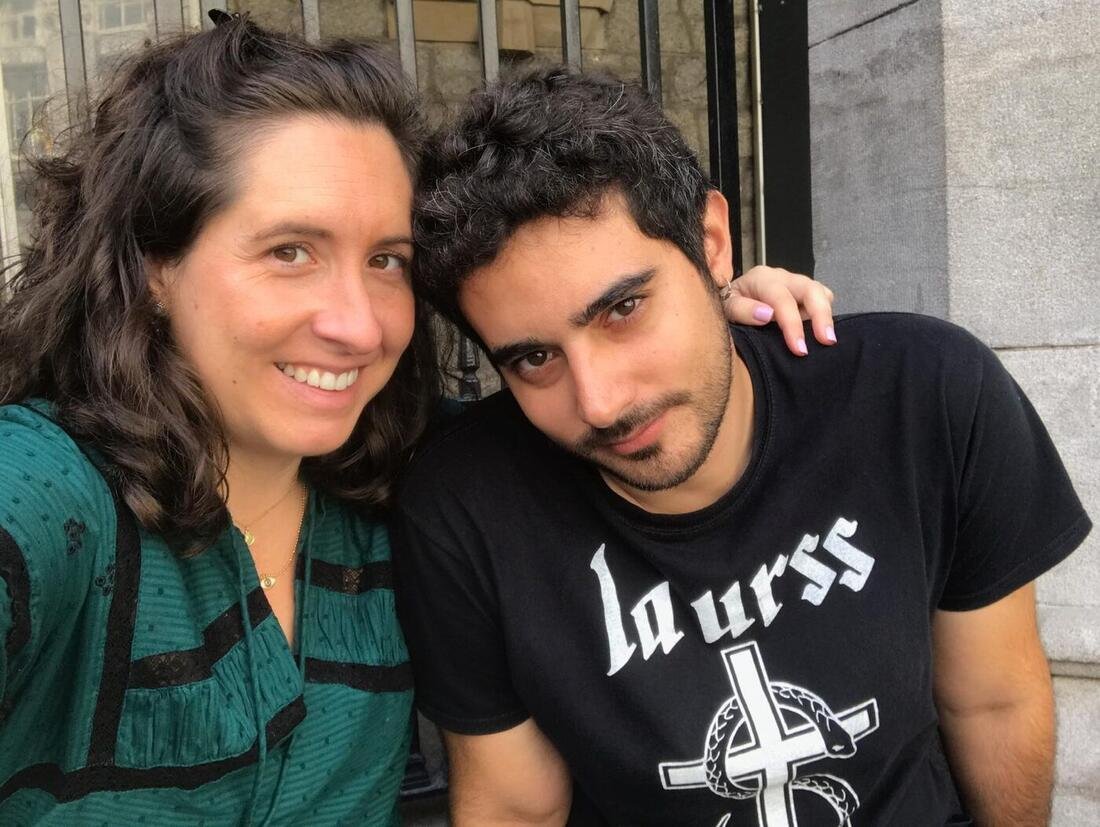 Isa y David en uno de sus primeros viajes juntos